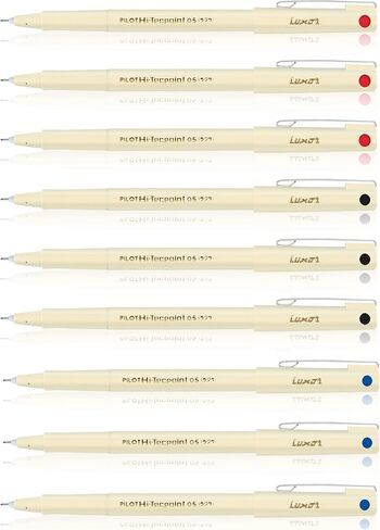 Pilot Hi-tecpoint 05 Pen (Blue/Black/Red/Green - Pack of 6) in Saudi Arabia