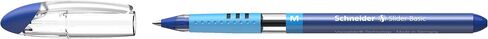 Schneider Slider Basic M (Medium) Ballpoint Pen, 1.0 mm, Transparent Barrel, Black Ink, Box of 10 Pens (151101) in Saudi Arabia