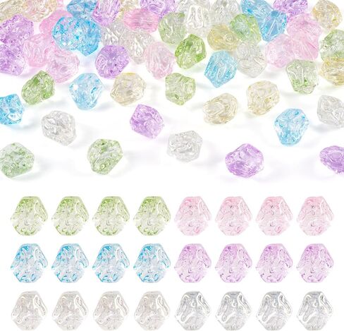 Beadthoven 80Pcs Faceted Glass Beads 4.5x7x4mm Mixed Color Oval Rice Shape Crystal Beads Barrel Glass Spacer Beads Golden Plated Edge Glass Loose Beads for DIY Bracelet Earring Jewelry Making Supplies in Saudi Arabia