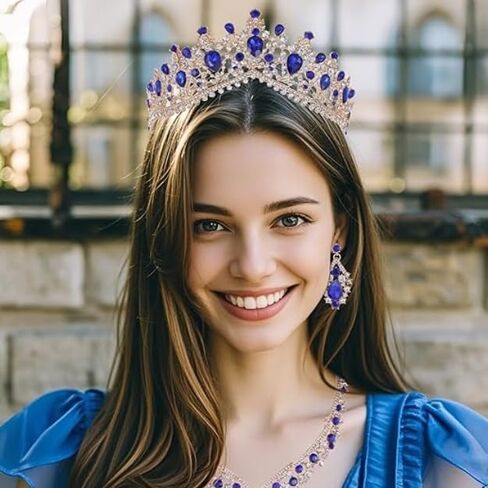 Kamirola - Queen Crown and Tiara Princess Crown for Women and Girls Crystal Headbands for Bridal, Wedding Gothic Halloween Costumes for Women Prom Christmas Halloween Birthday Prom Pageant Party（TR23） in Saudi Arabia
