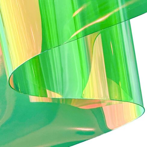 أونيارت | بكرة فينيل شفافة ثلاثية الأبعاد مقاس 30، 30.48 سم × 137.16 سم، مقاومة للماء قزحية شفافة من مادة البولي يوريثان اللدن بالحرارة، قماش بلاستيكي هلامي للحرف اليدوية - وردي in Kuwait