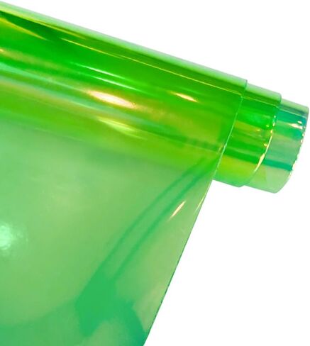 أونيارت | بكرة فينيل شفافة ثلاثية الأبعاد مقاس 30، 30.48 سم × 137.16 سم، مقاومة للماء قزحية شفافة من مادة البولي يوريثان اللدن بالحرارة، قماش بلاستيكي هلامي للحرف اليدوية - وردي in Kuwait