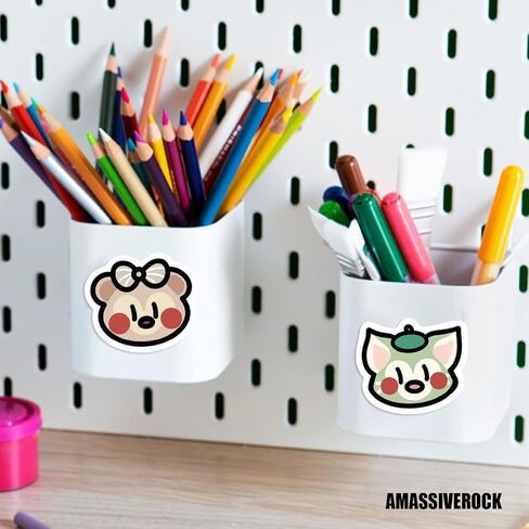 100 Pcs Cute Animal Stickers for Kids, Cute Stickers for Water Bottles, Vinyl Waterproof Stickers Laptop Sticker Pack Classroom Prizes Skateboard Stickers for Kids Teens Students in Kuwait
