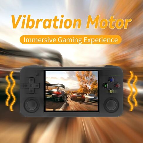 RG35XX H Emulator Handheld Handheld Game Console 5500+Game 3.5 inch IPS Retro Video Games Retro Game Machine Hand Held Classic Game Rechargeable Battery (Black) in Saudi Arabia