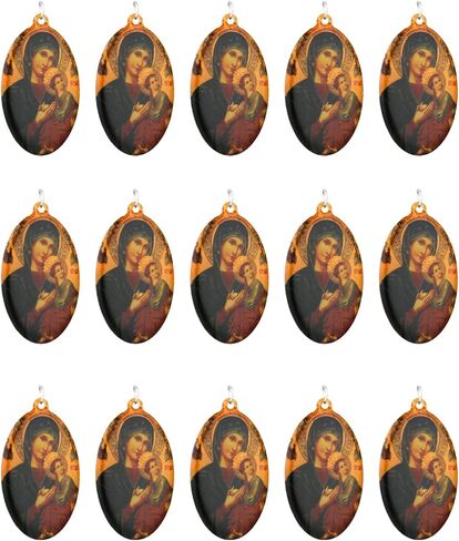 COTTVOTT Our Lady of Guadalupe/Mount Carmel/Virgin Mary/St.Joseph/Divine Mercy Jesus Medal Pendant for Necklace, DIY Charms Making Jewelry Part in Kuwait