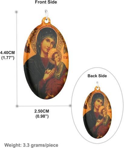 COTTVOTT Our Lady of Guadalupe/Mount Carmel/Virgin Mary/St.Joseph/Divine Mercy Jesus Medal Pendant for Necklace, DIY Charms Making Jewelry Part in Kuwait