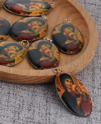 COTTVOTT Our Lady of Guadalupe/Mount Carmel/Virgin Mary/St.Joseph/Divine Mercy Jesus Medal Pendant for Necklace, DIY Charms Making Jewelry Part in Kuwait