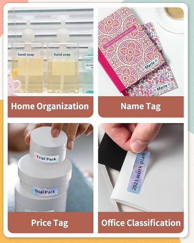 Phomemo D30 Labels 6rolls Adhesive Nebula/Galaxy Series Pattern Paper 3/8" X 1 1/2" (12mm X 40mm) D30 Label Maker Tape for Gift, Christmas,Decoration, 160 Labels/Roll, 6Rolls in Kuwait