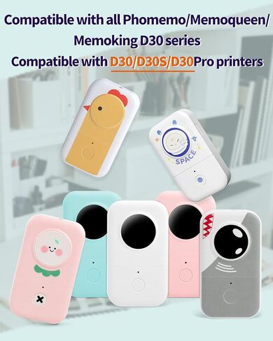 Phomemo D30 Labels 6rolls Adhesive Nebula/Galaxy Series Pattern Paper 3/8" X 1 1/2" (12mm X 40mm) D30 Label Maker Tape for Gift, Christmas,Decoration, 160 Labels/Roll, 6Rolls in Kuwait