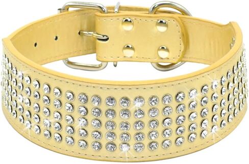 أطواق الكلاب من أحجار الراين من Serijoars، عرض 2 بوصة بالكامل من الألماس الكريستالي اللامع المبهر والمتألق والأنيق من جلد البولي يوريثان للكلاب المتوسطة والكبيرة (L، أحمر) in Kuwait