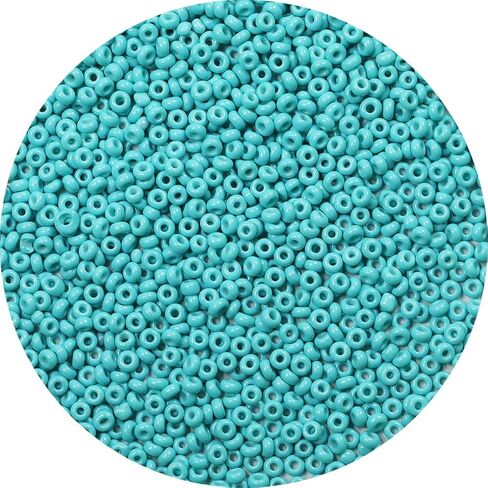 4mm Turquoise Green Flat Seed Beads, 50grams About 780pcs Seed Beads for Making Waist Bracelet Earring Necklace Jewelry in Saudi Arabia