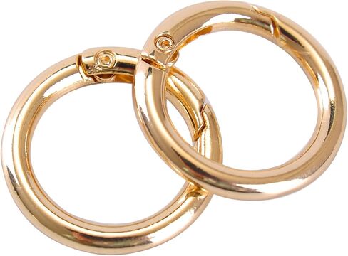 VanEnjoy 2/4/10/18/40 pcs O Ring for Purse Strap,1 inch Spring Rings for Handbag and Keys,2PCS Gold Hardware (φ1 IN-2PCS, Gold) in Saudi Arabia