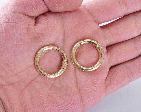 VanEnjoy 2/4/10/18/40 pcs O Ring for Purse Strap,1 inch Spring Rings for Handbag and Keys,2PCS Gold Hardware (φ1 IN-2PCS, Gold) in Saudi Arabia