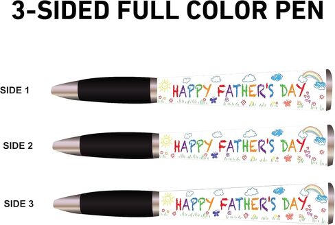 Happy Fathers Day Pen (1 Pen, 3-Sided) Pet Parent Gifts, Gift for Dad - Dad Dog Gifts for Men - Gifts for Him, Cool Pens, Ballpoint Pens, Fun Pens - Father's Day Gifts, Best Dog Dad "Dog Father" in Saudi Arabia