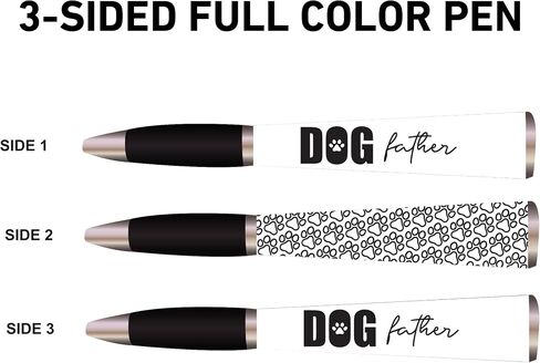 Happy Fathers Day Pen (1 Pen, 3-Sided) Pet Parent Gifts, Gift for Dad - Dad Dog Gifts for Men - Gifts for Him, Cool Pens, Ballpoint Pens, Fun Pens - Father's Day Gifts, Best Dog Dad "Dog Father" in Saudi Arabia