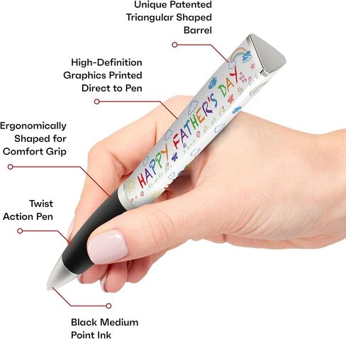 Happy Fathers Day Pen (1 Pen, 3-Sided) Pet Parent Gifts, Gift for Dad - Dad Dog Gifts for Men - Gifts for Him, Cool Pens, Ballpoint Pens, Fun Pens - Father's Day Gifts, Best Dog Dad "Dog Father" in Saudi Arabia
