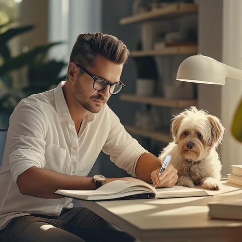 Happy Fathers Day Pen (1 Pen, 3-Sided) Pet Parent Gifts, Gift for Dad - Dad Dog Gifts for Men - Gifts for Him, Cool Pens, Ballpoint Pens, Fun Pens - Father's Day Gifts, Best Dog Dad "Dog Father" in Saudi Arabia