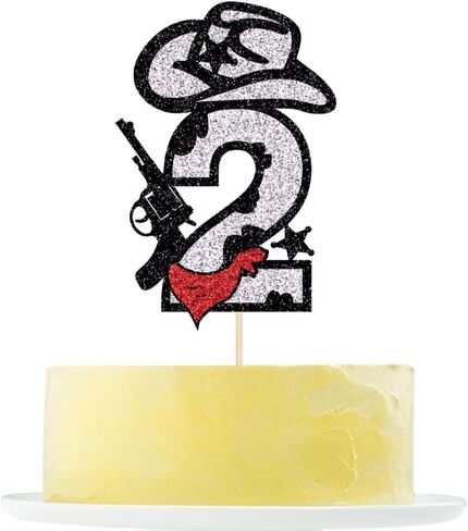 Cowboy 8th Birthday Cake Topper 8-year-old cowboy theme boy and girl birthday party cake decorations Western cowboy Happy 8th birthday cake Topper (Cowgirl, 8) in Kuwait