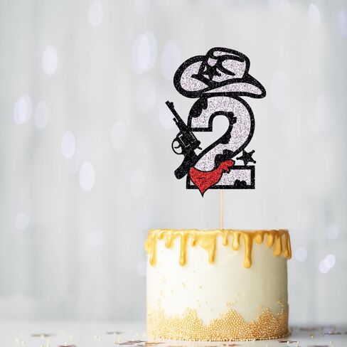 Cowboy 8th Birthday Cake Topper 8-year-old cowboy theme boy and girl birthday party cake decorations Western cowboy Happy 8th birthday cake Topper (Cowgirl, 8) in Kuwait