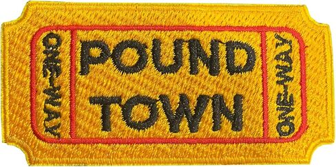 رقعة التذاكر Pound T، رقعة مطرزة كاملة للملابس، بقع مطرزة بالكي على الزينة، رقعة مطرزة مضحكة شارة راكب الدراجة النارية مزينة بالحديد على الخياطة... in Saudi Arabia