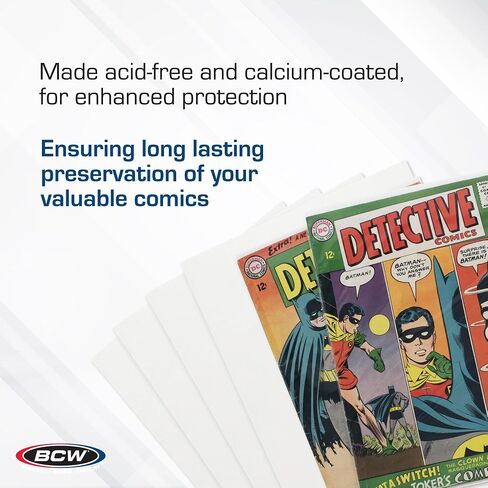 BCW Silver Age Comic Book Backing Boards | 5 Pack (500 Total) | Acid-Free Comic Book Boards, Magazine Boards, and Comic Boards for Silver Age Comics | Certified Acid-Free, 7"x10.5" in Saudi Arabia