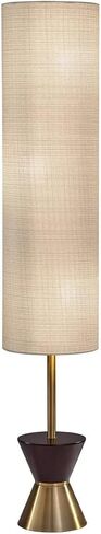 Adesso 4269-21 Carmen Floor Lantern, 59 in., 3 x 100W Incandescent/20W CFL, Walnut Rubberwood/Antique Brass Finish, 1 Floor Lamp in Saudi Arabia