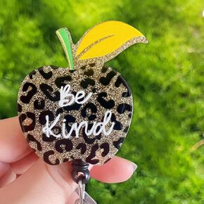 Badge Reel Cute Badge Reels Retractable for Nurses, Funny Nurse Badge Reel Holder with Clip for Work ID Card, Glitter Teacher Nursing Student RN ER Assistant NICU Pharmacy Mental Health Badge Reel