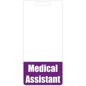 Medical Assistant Badge Buddy (Pink) - Vertical Heavy Duty Badge Tags for MAs - Double Sided Badge Identification Card