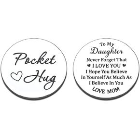 To My Son Gifts from Mom Dad Gifts for Teenage Boys Inspirational Little Pocket Hug Token for Son Christmas Stocking Stuffers Gitfs for Son Stepson Graduation Gifts 18th Birthday Gifts for Son