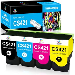 LeciRoba CS421 78C10 Toner Cartridge Replacement for Lexmark 78C10 78C10K0 78C10C0 78C10M0 78C10Y0 for CS421 CS521 CX421 CX522 CX622 CX625 CX522ade CX622ade CX625ade (4-Pack)