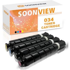 CRG-034 CRG034 Toner Cartridge Set 9454B001 9453B001 9452B001 9451B001 Replacement for Canon Color imageCLASS MF810Cdn, MF820Cdn Laser Printer (4-Pack, Black Cyan Magenta Yellow )