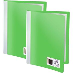 Credibility Presentation Binder with Plastic Sleeves, 60 Pockets Presentation Book 8.5 x 11 in, Display 120 Pages of A5 Paper, (Red)