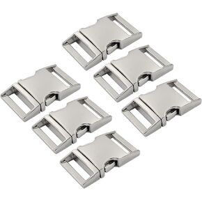 Hordion 6 pcs Metal Side Release Buckle, Heavy Duty Webbing Buckle for Backpacks Belt Leather Strap Dog Collar in Kuwait