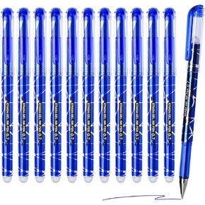 Temiary 12 Pcs Erasable Gel Pens Multicolor, Make Mistakes Disappear, Fine Point 0.7 mm, No Need for White Out, Pen with Eraser Used for Completing Sudoku and Crossword Puzzles (Multicolor)
