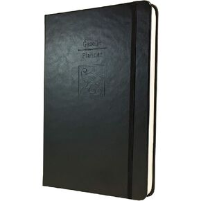 Guided Daily Planning to Improve Organization, Time Management & Success. Daily, Monthly & Weekly Goals, 6 x 9 inches, 6 Month UNDATED Planner (Black)