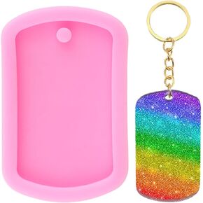 Rectangle Resin Molds Rectangle Keychain Silicone Mold Epoxy Resin Molds for DIY Jewelry Making Pendant Necklace Decoration Craft