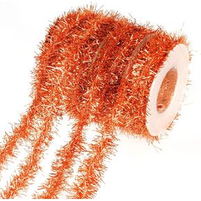Tongcloud 4 Rolls Christmas Tinsel Ribbon Metallic Garland Tinsel Garland Christmas Metallic Tinsel Ribbon Glitter Tinsel Ribbon for Christmas Birthday Party(Black, 19.6feetx0.7inches)