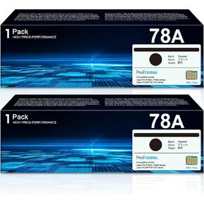 78A Black Toner Cartridge 2-Pack | Replacement for HP 78A Toner Cartridge for Laser Pro P1606dn P1606 P1566 P1560 M1536dnf M1537dnf M1538dnf M1530 MFP Printer Ink | CE278A Toner Cartridge