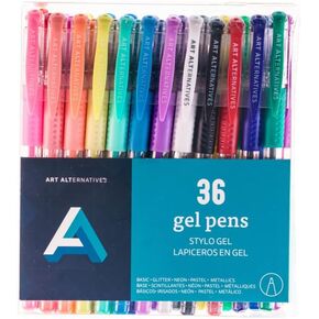 Art Alternatives Gel Color Set, 36-Pens, Multicolor