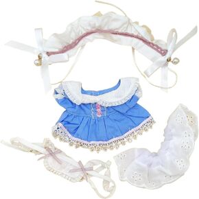 20cm Plush Doll Clothes Anime Figure Outfits for Plush Toys Soft Cotton Doll Clothes Accessories(Blueberry Bubble Clothes)
