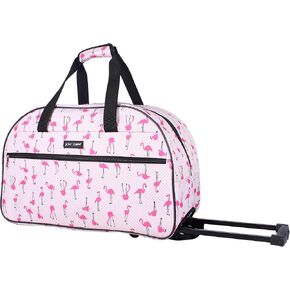 Betsey Johnson Designer Carry On Luggage Collection - Lightweight Pattern 22 Inch Duffel Bag- Weekender Overnight Business Travel Suitcase with 2- Rolling Spinner Wheels (Paris Love) in Kuwait