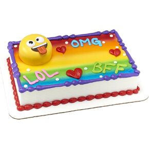 DecoSet® Emoji I Am Birthday Cake Topper, 7-Piece Set, Decoration for Creating Crazy Emotions on Cakes or Cupcakes