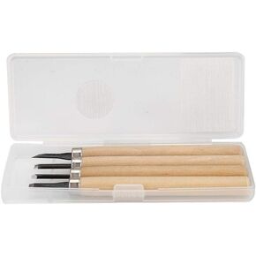 4pcs Wood Carving Tools Manual Sharpener Rubber Stamp Knives Carving Tools for Beginners Hobbyists Professionals