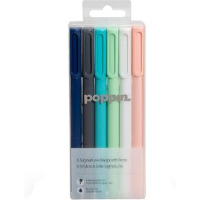 أقلام حبر جاف حديثة متنوعة، مجموعة من 6، حبر أسود in Kuwait