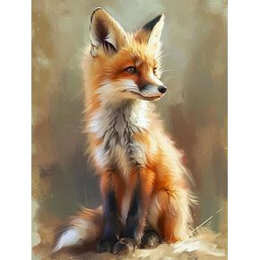 Zariocy Paint by Numbers Kits for Adults -Animals DIY Oil Paintings Canvas Acrylic Paint Set - Fox Paint by Numbers Kit for Beginners and Ideal for Home Decor 16x20 inch-270