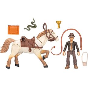Indiana Jones Worlds of Adventure with Horse Action Figure Set, 2.5-inch, Action Figures for Kids Ages 4 and Up