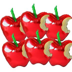 Apple balloons welcome back to school party decoration balloons red mylar apple balloon for the first day of school decoration snow white party balloons