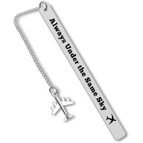 Long Distance Relationship Gifts Bookmark for Best Friends Couple Going Away Gifts for Women Men Reading Lovers Book Lovers Gifts Bookworm Farewell Gifts The Same Sky Bookmark