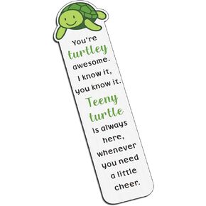 Turtle Gifts for Women, Bookish Gifts, Turtle Gifts for Turtle Lover, Bookmark for Book Lover, Bookmark for Women, Christmas Valentines Day Gifts Inspirational Bookmark for Women