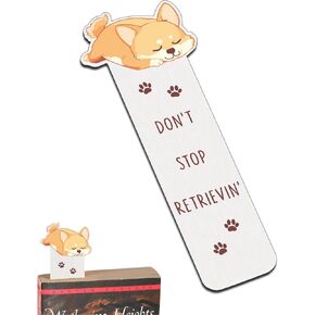 Golden Retriever Gifts, Cute Dog Book Marks for Reading Women Girls, Golden Retriever Decor, Dog Gifts for Women, Dog Mom Gifts for Women, Dog Bookmark Gifts for Dog Lovers Christmas Stocking Stuffers